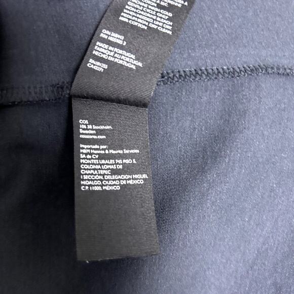 Cos One Shoulder Dress Navy Blue Short Sleeve Asymmetrical Mini T-Shirt Small - Picture 9 of 10